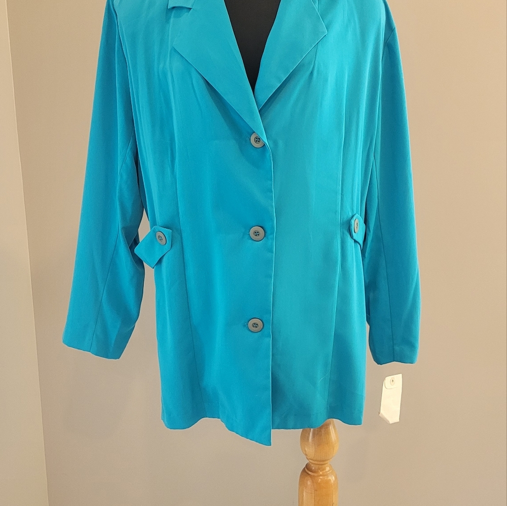 NWT Cervelle Lightweight Teal Jacket Size 1X